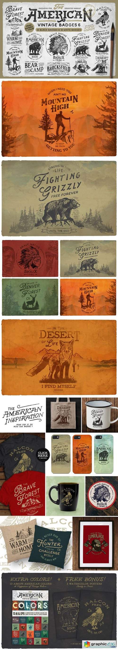American Vintage Badges 6