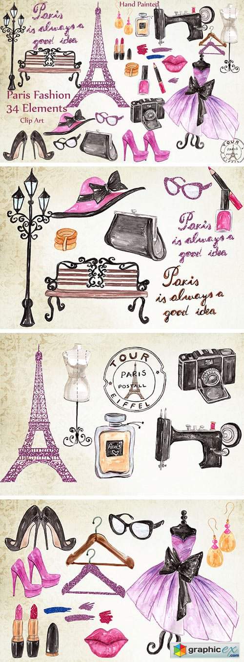 Paris Fashion Clipart