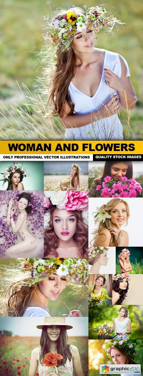  Woman And Flowers - 15 HQ Images 