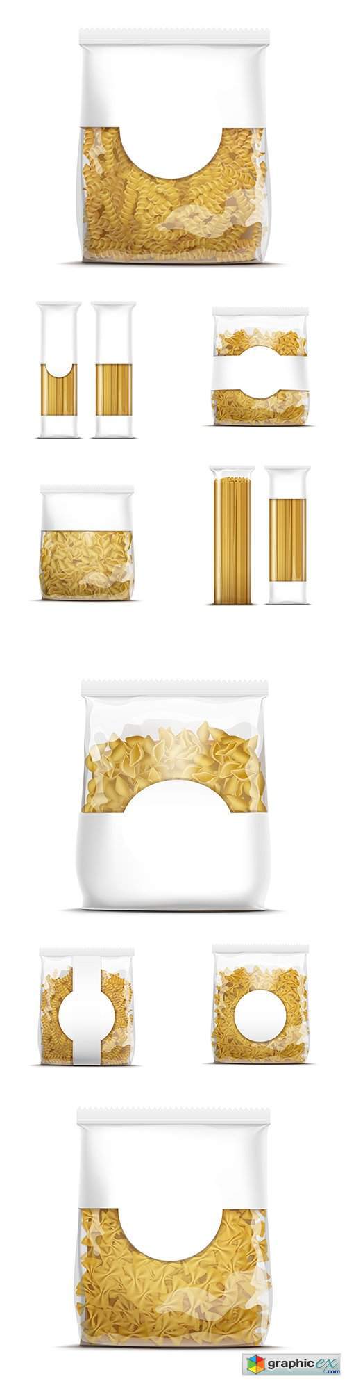 Packages for pasta design insulated template