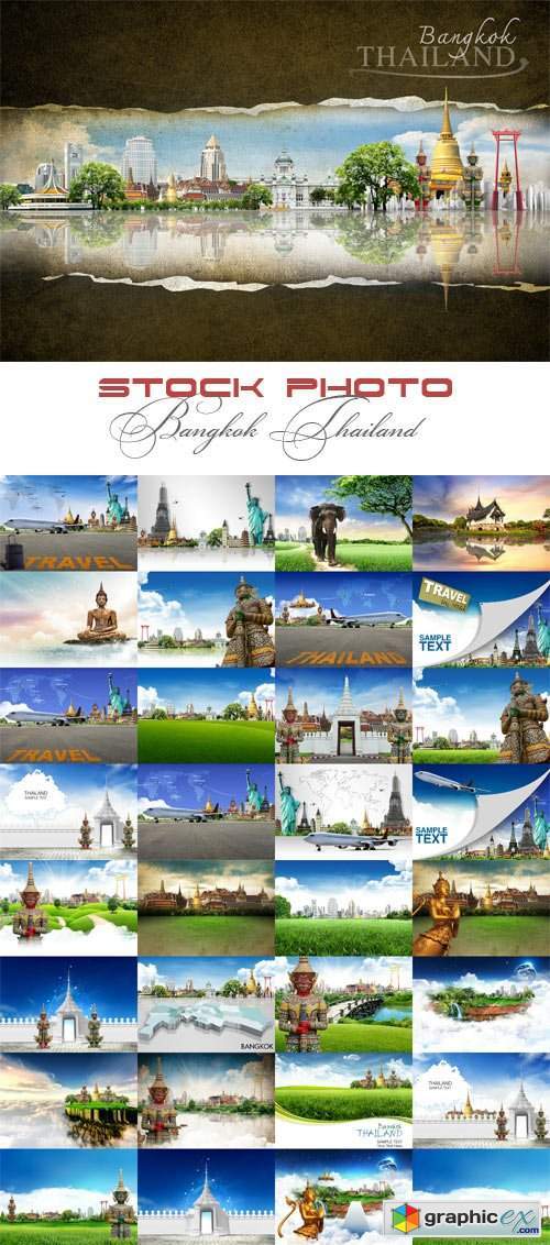 Bangkok. Thailand raster graphics
