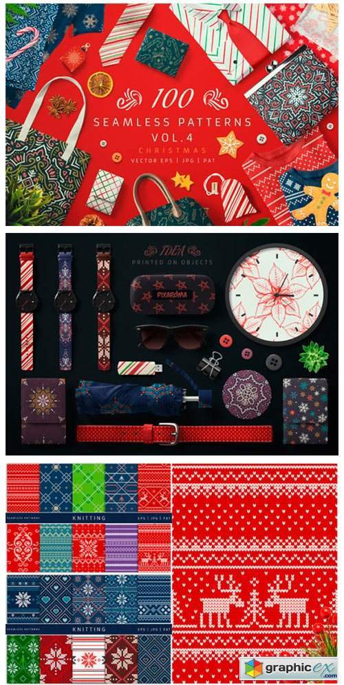 100 Seamless Patterns Vol.4 Xmas