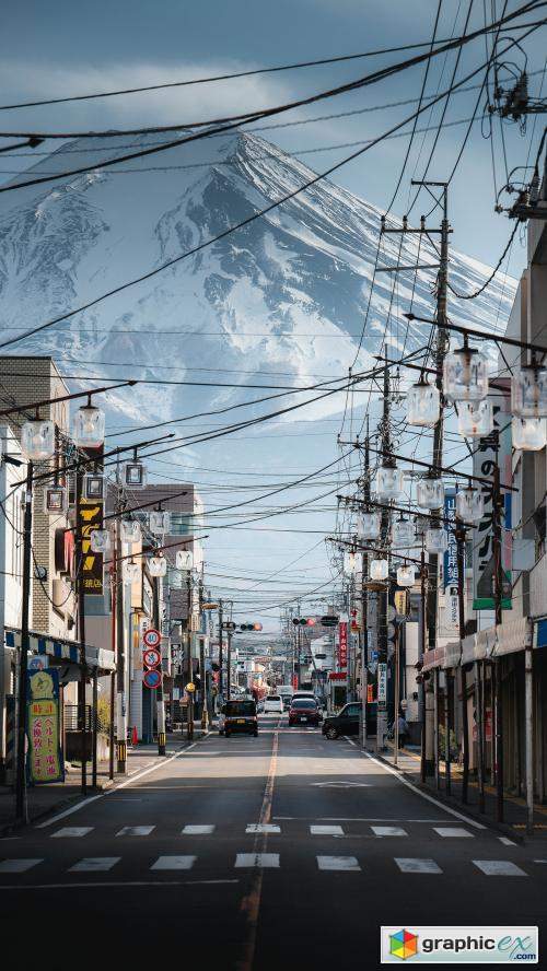 Mount Fuji in Kawaguchiko town