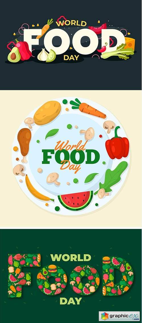 Delicious foodstuff for world food day event