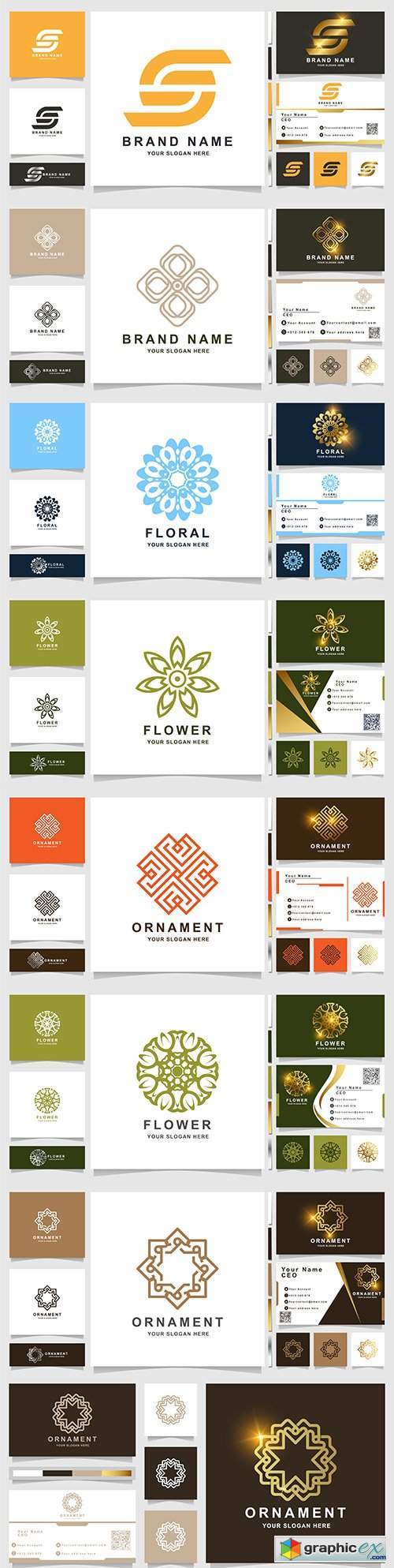 Minimalist elegant logo and business card design 8