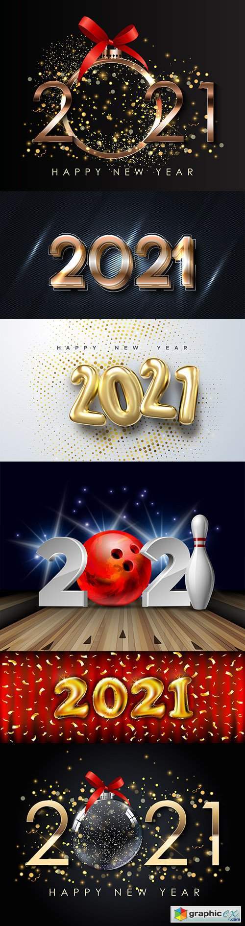 2021 New Year's illustrations Festive design inscription