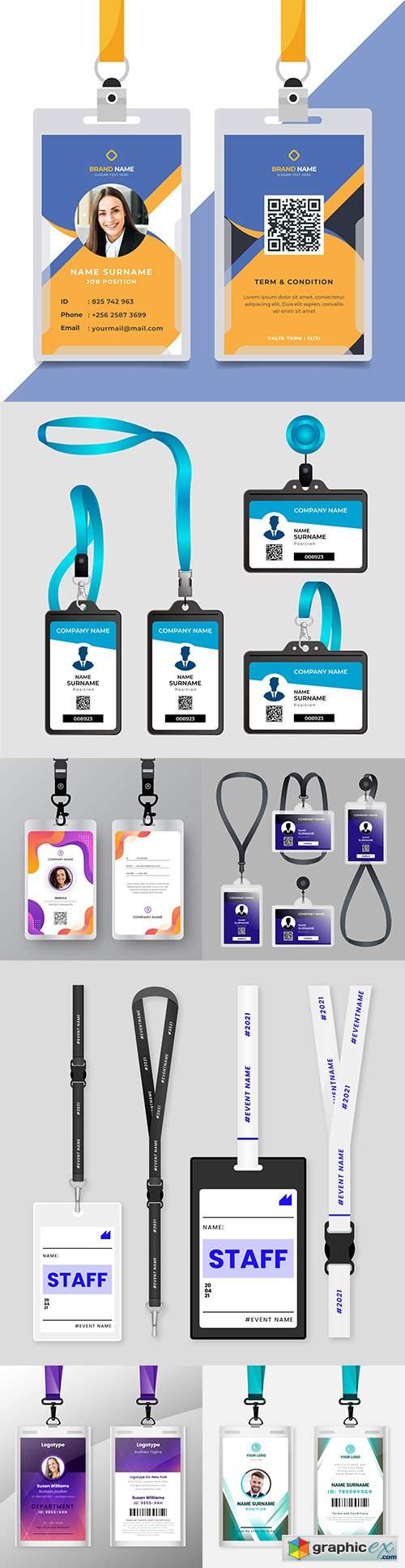  Stationery for identity documents realistic design 