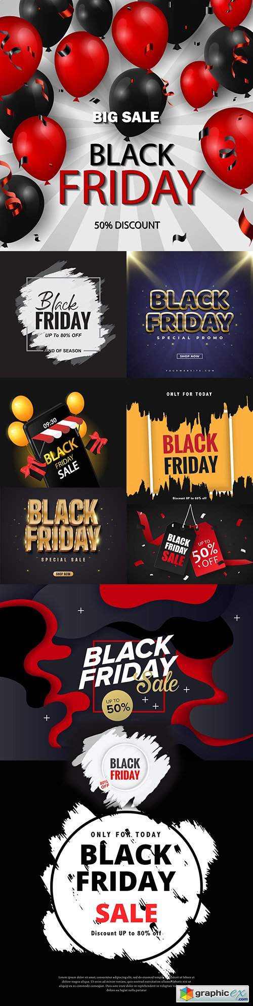  Black Friday and sale special design illustration 30 