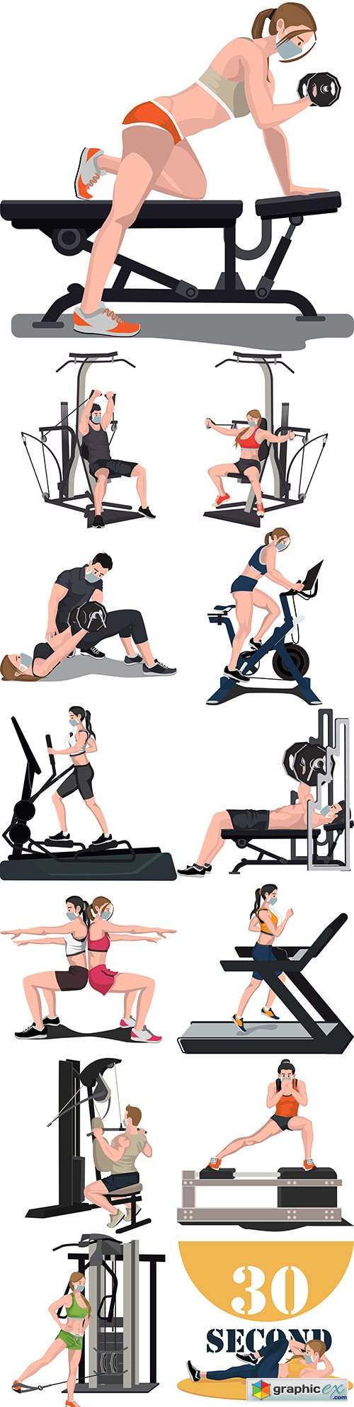  Gym tutor teaches his athlete to do the right pose 