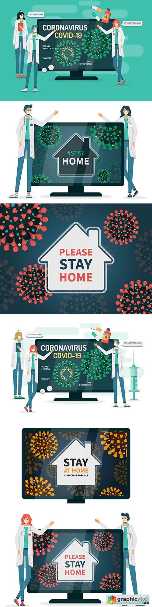  Doctors ask to stay at home due to coronavirus infection 
