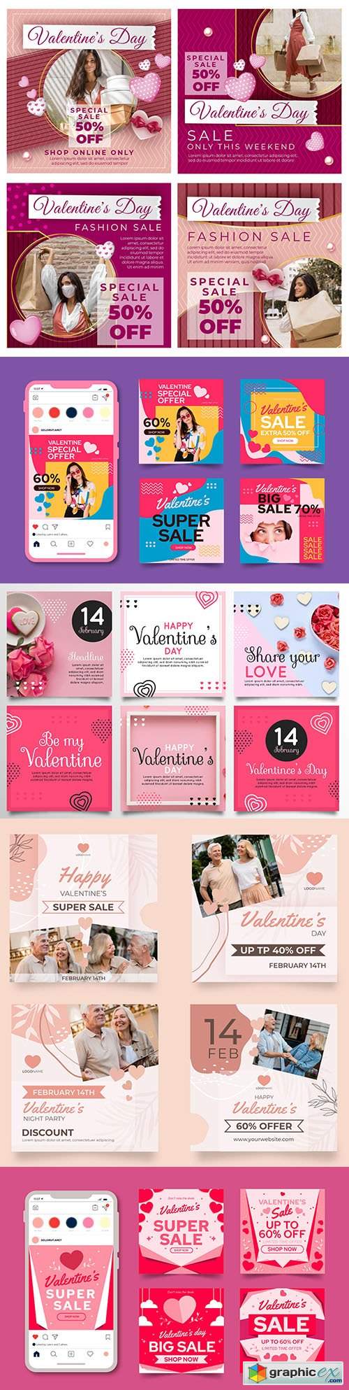  Valentine's Day collection posts on instagram design 