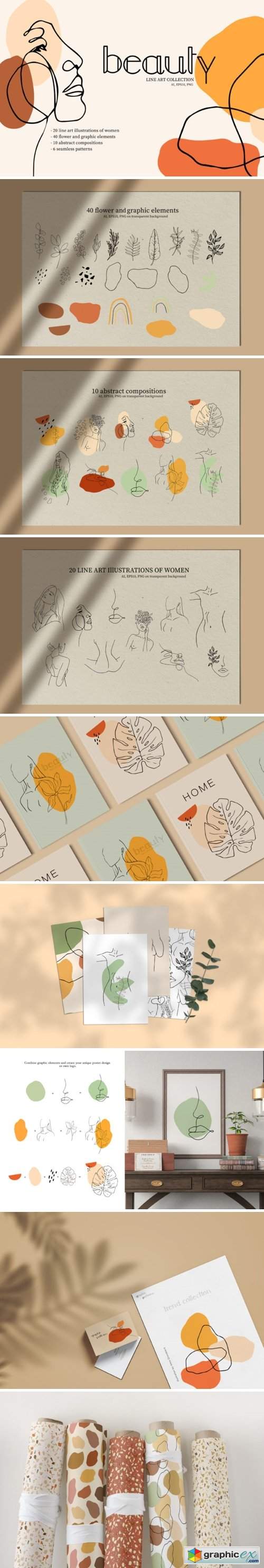  Beauty. Line Art Collection 
