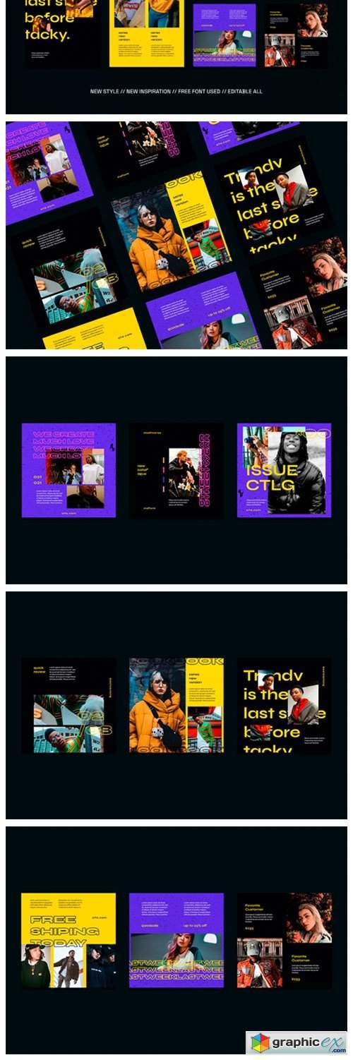 Tresndy Instagram Templates