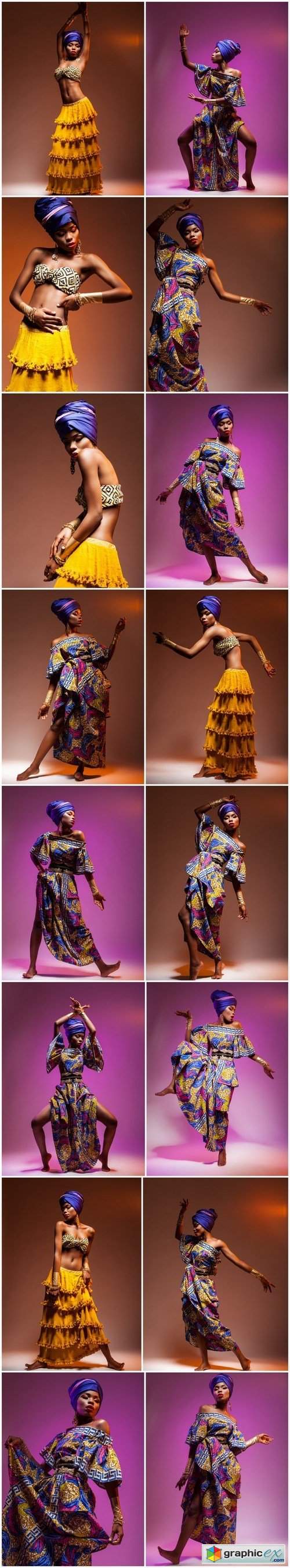  The beautiful African woman in a national suit 2 - 16xUHQ JPEG 
