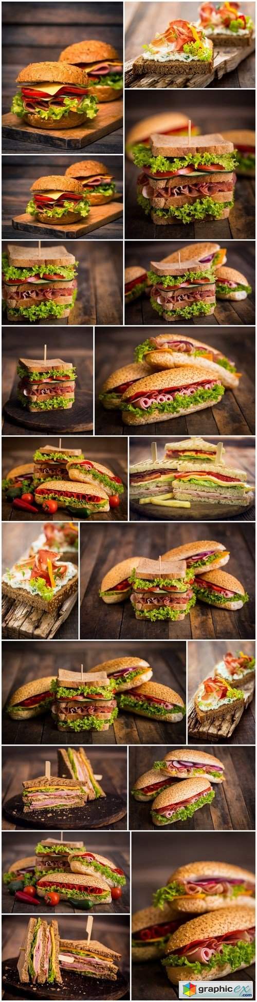  Tasty Sandwiches 10 - Set of 22xUHQ JPEG Professional Stock Images 