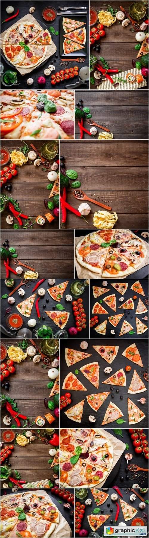  Tasty Italian Pizza - 16xHQ JPEG 