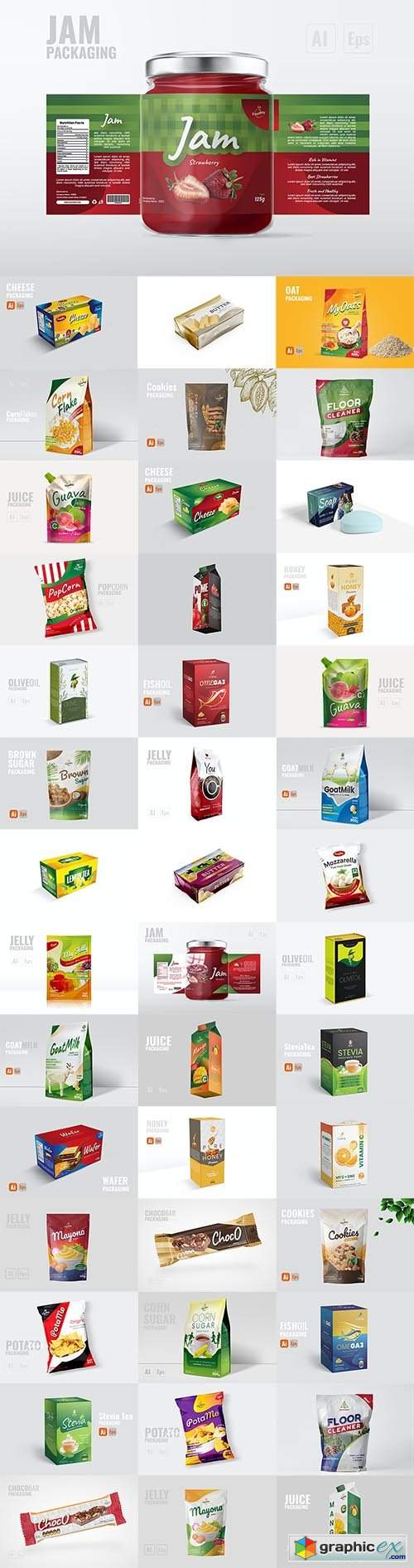  54 Vector Packaging Design Templates 