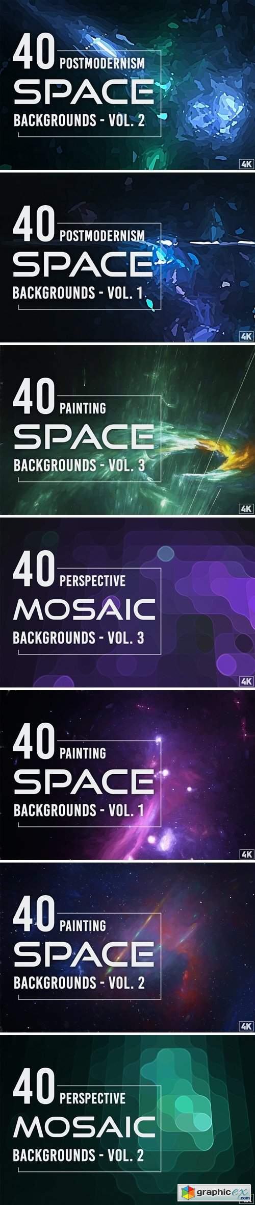 Perspective Mosaic Backgrounds Bundle