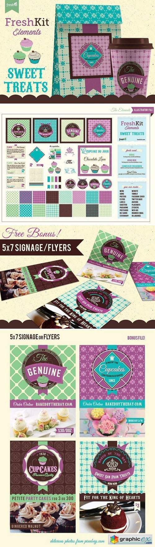 Sweet Treats Branding Elements