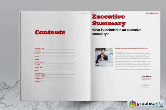 Red Brochure Layout Template 
