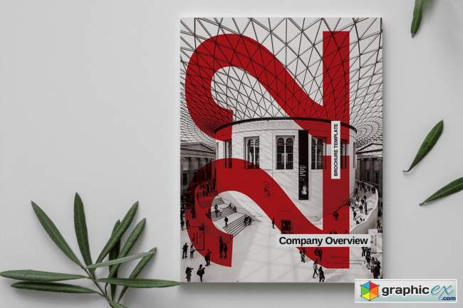 Red Brochure Layout Template 