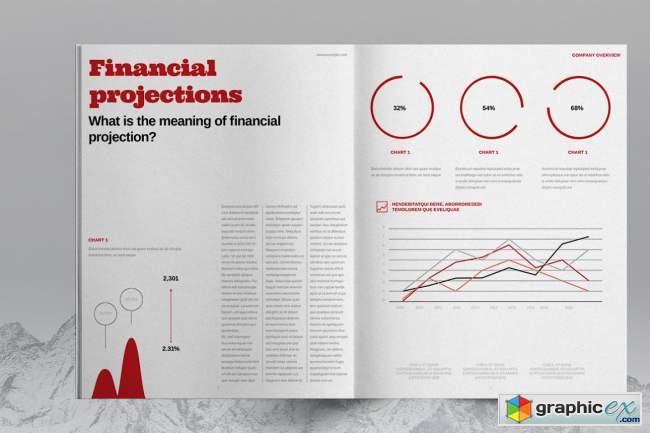 Red Brochure Layout Template 
