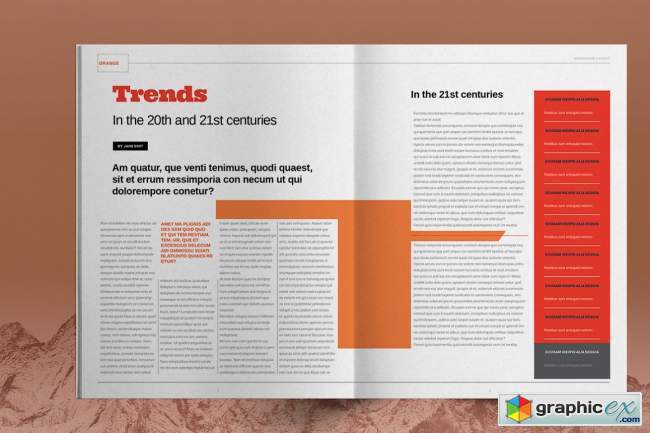 Orange Brochure Layout Template