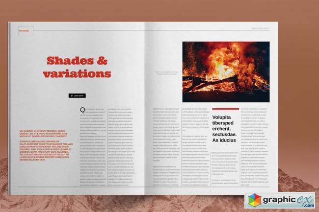 Orange Brochure Layout Template
