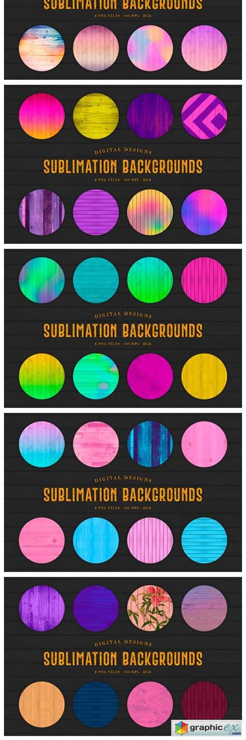 160 Sublimation Backgrounds BUNDLE