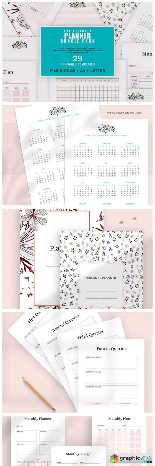  Ultimate Printable Planner Bundle 