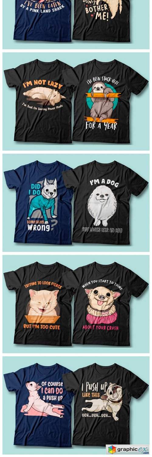 Funny Bundle T Shirt Designs Sublimation