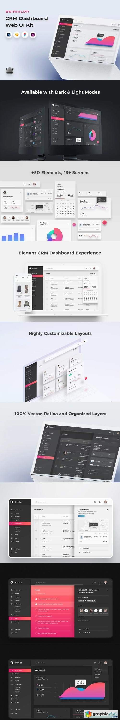 Brinhildr - Dashboard Web UI Kit 