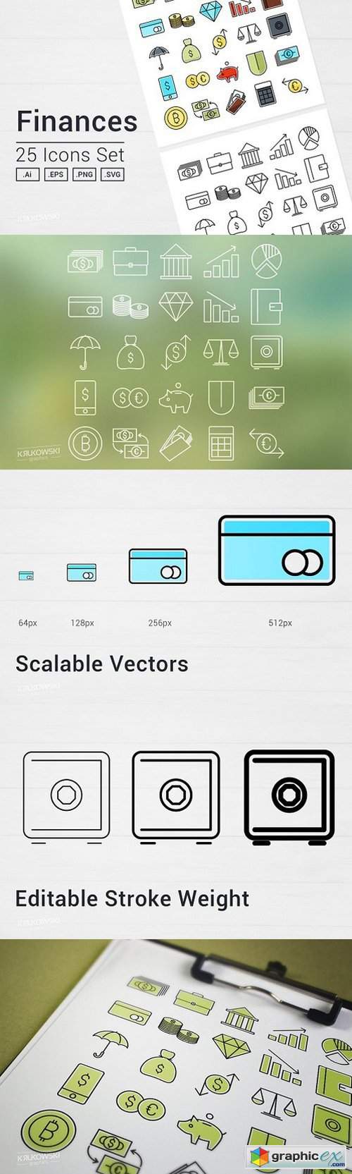Money Finance Icons Set 