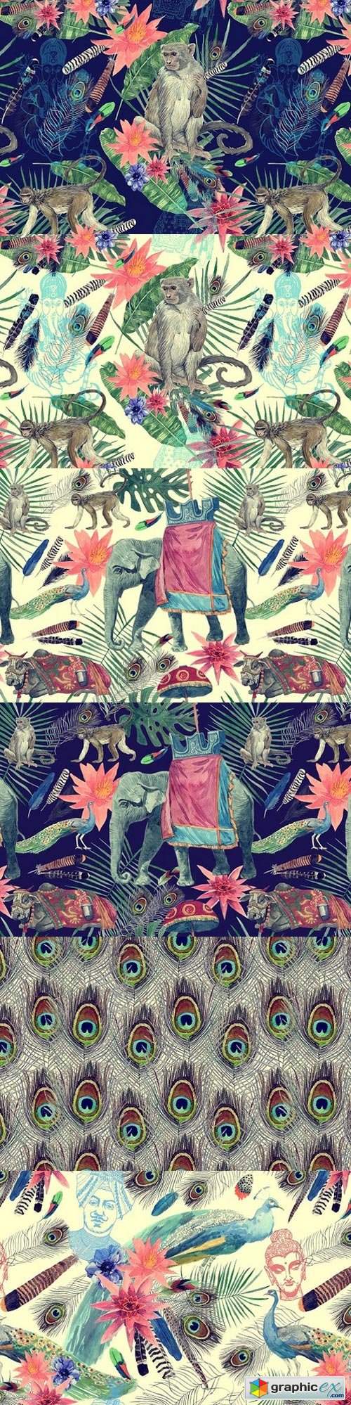Vintage India 10 patterns (set 3) 