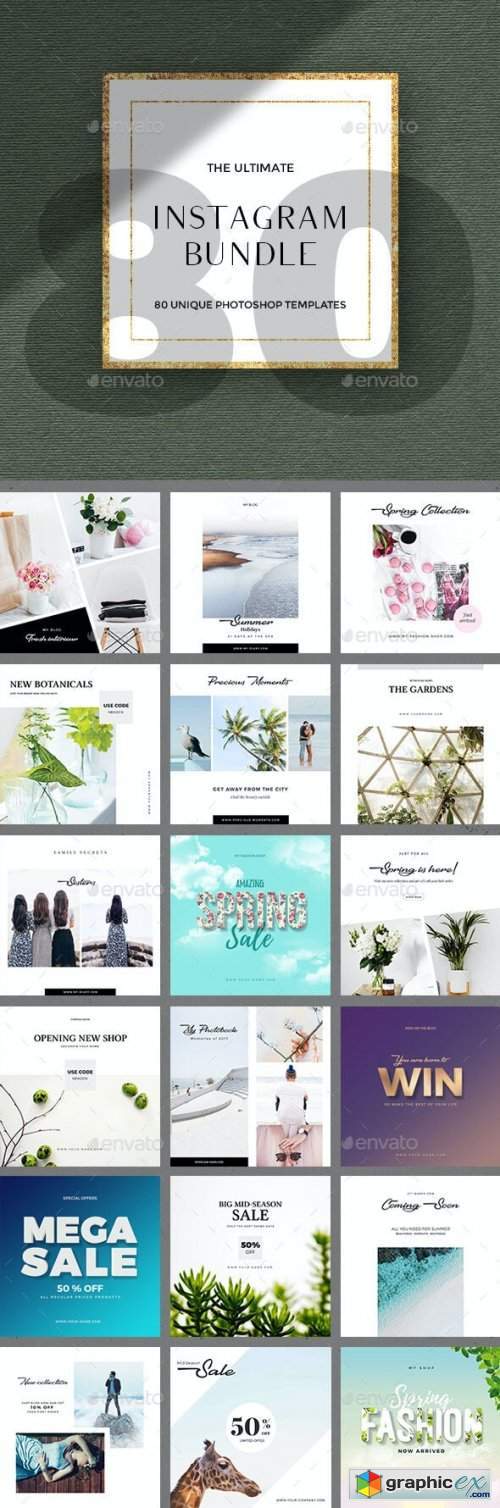 80 Instagram Posts - Bundle
