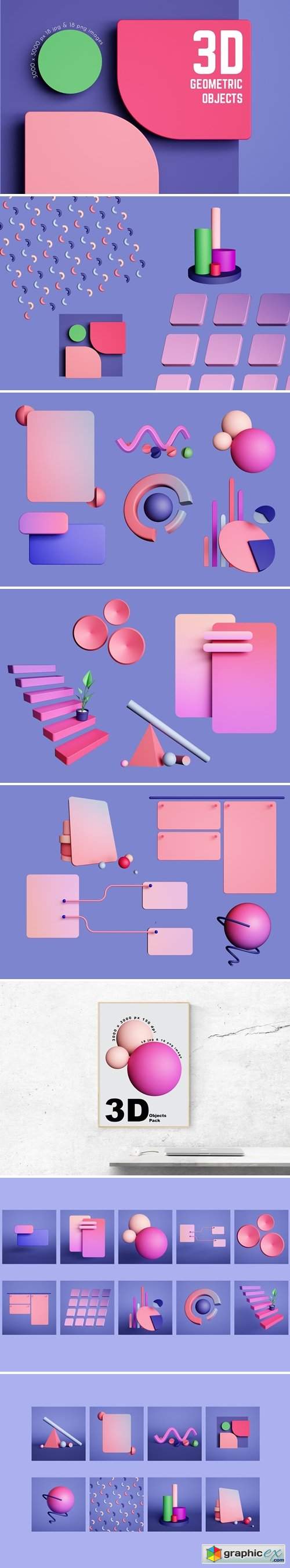 3D Geometric Objects Set 