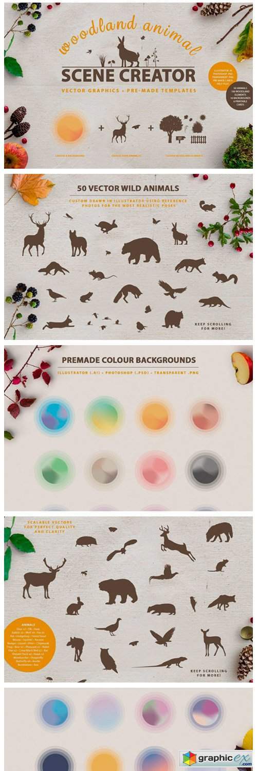 Woodland Animal Scene Creator