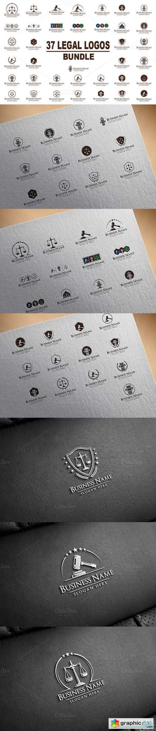 37 legal logos bundle