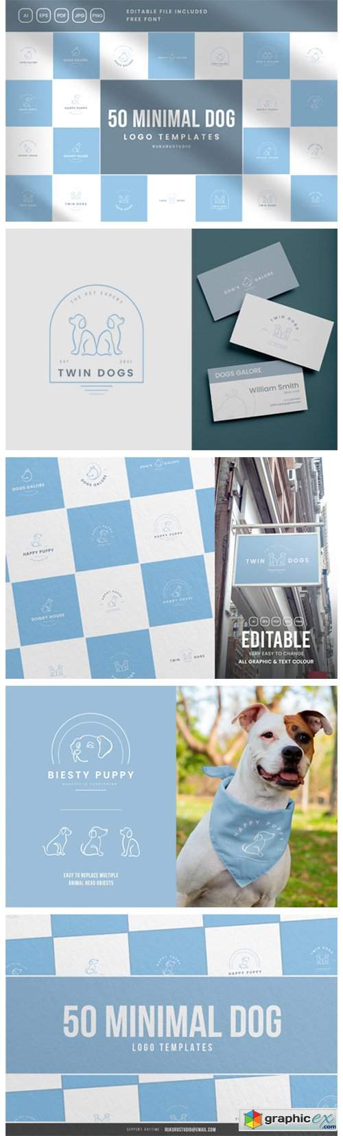  Minimal Dog Logo Templates 