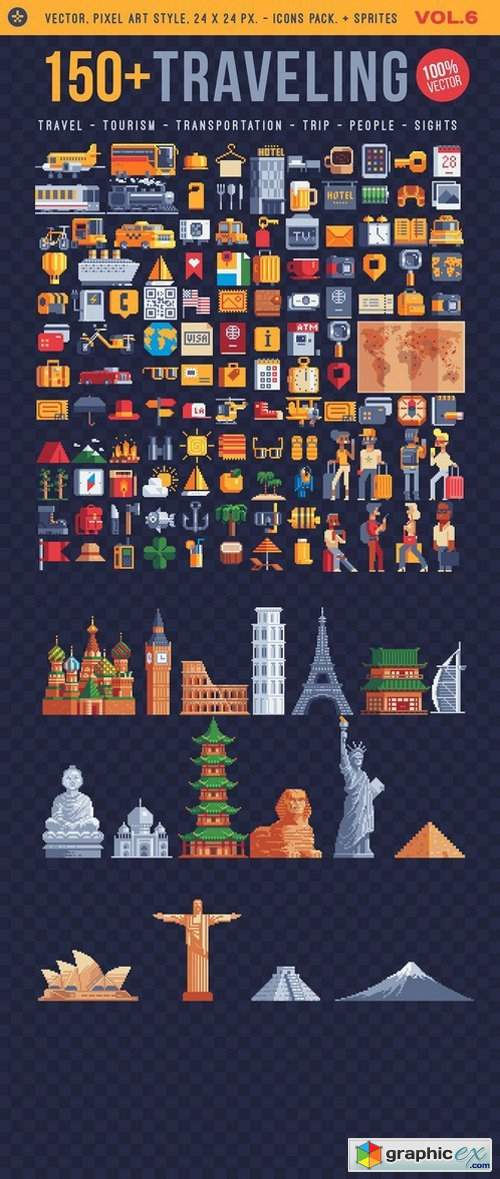 Traveling, 150+ icons. Vol.6 