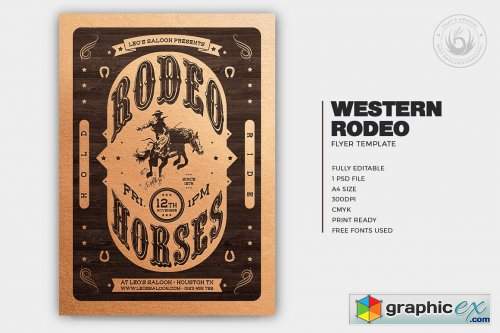 Western Rodeo Flyer Template V3 