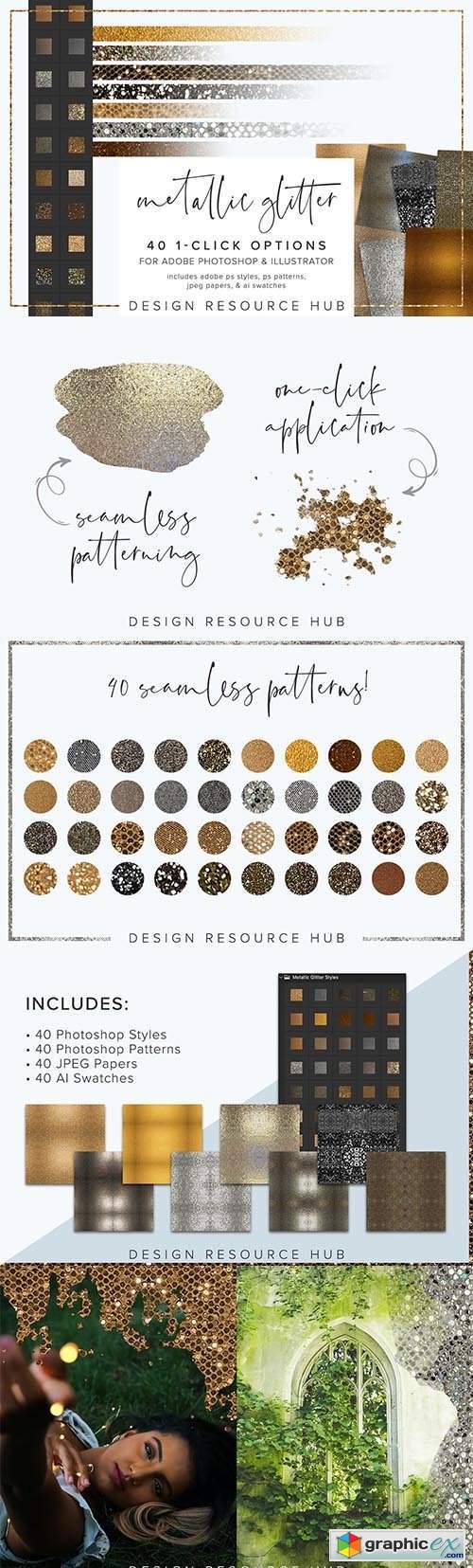 Metallic Glitter PS Layer Styles 6966085