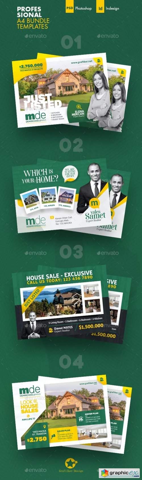 Real Estate Flyer Bundle Templates 37024046