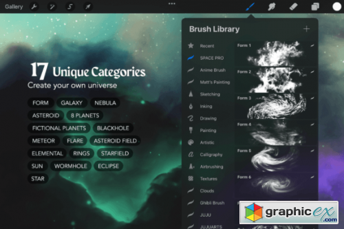 Space Pro Galaxy Brushes