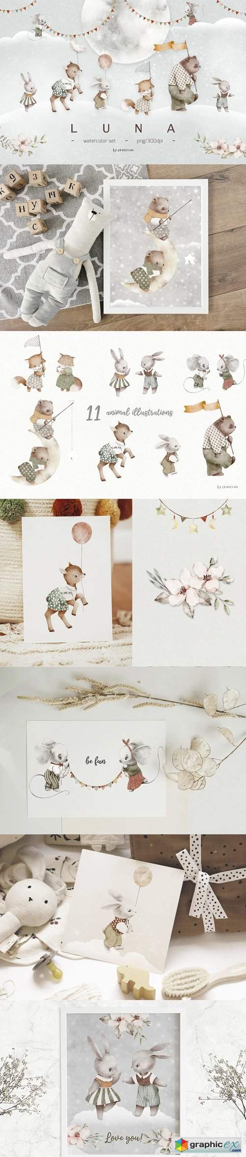 LUNA watercolor set 