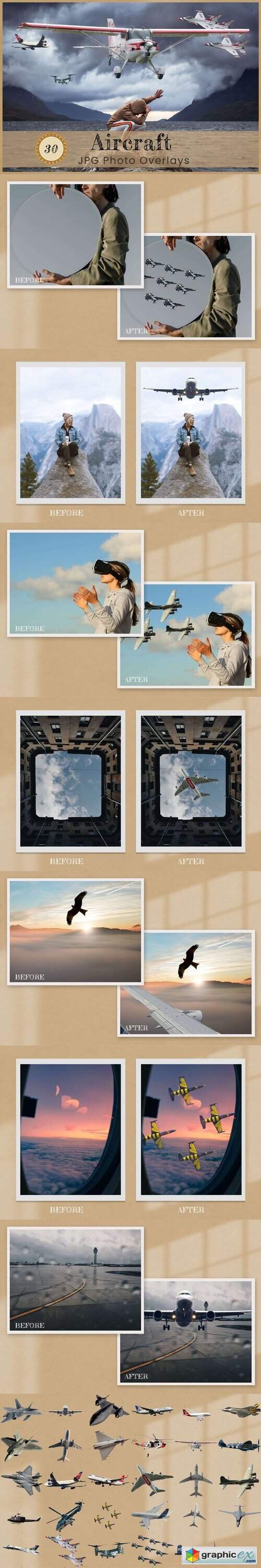Aircraft Photoshop Editing Overlays 