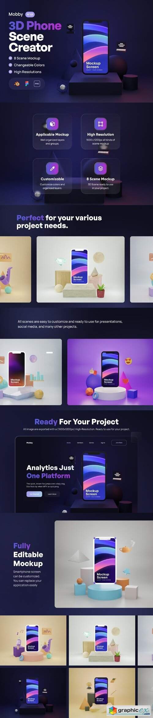 Mobby - 3D Phone Scene Creator 