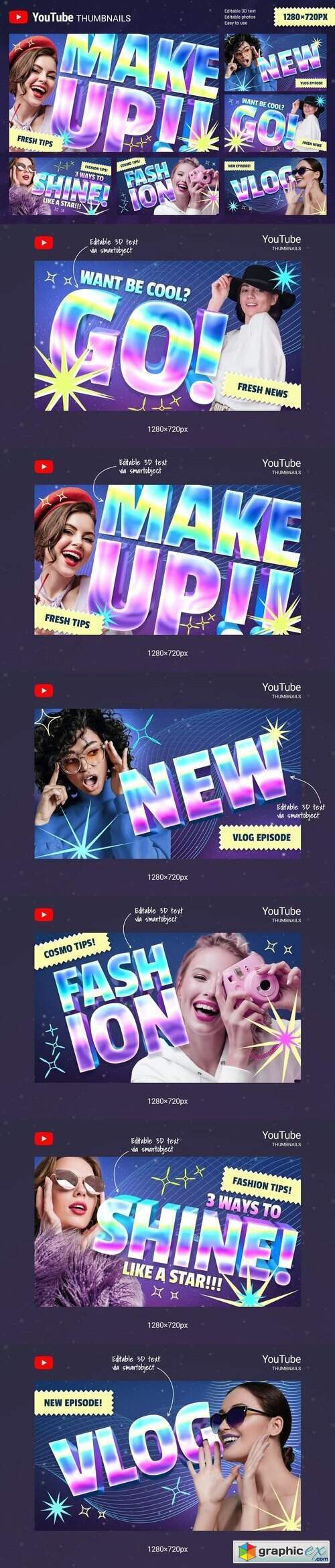 Holographic YouTube Thumbnails