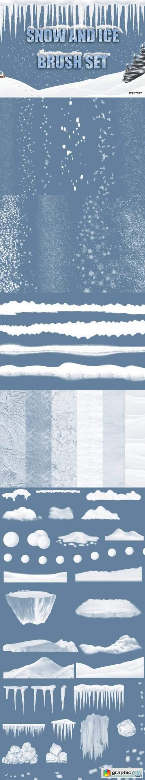 Snow and Ice Procreate Brushes