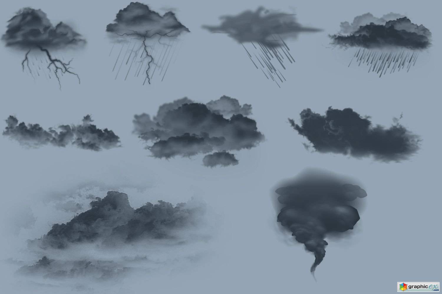 Storm and Lightning Procreate Brushes 